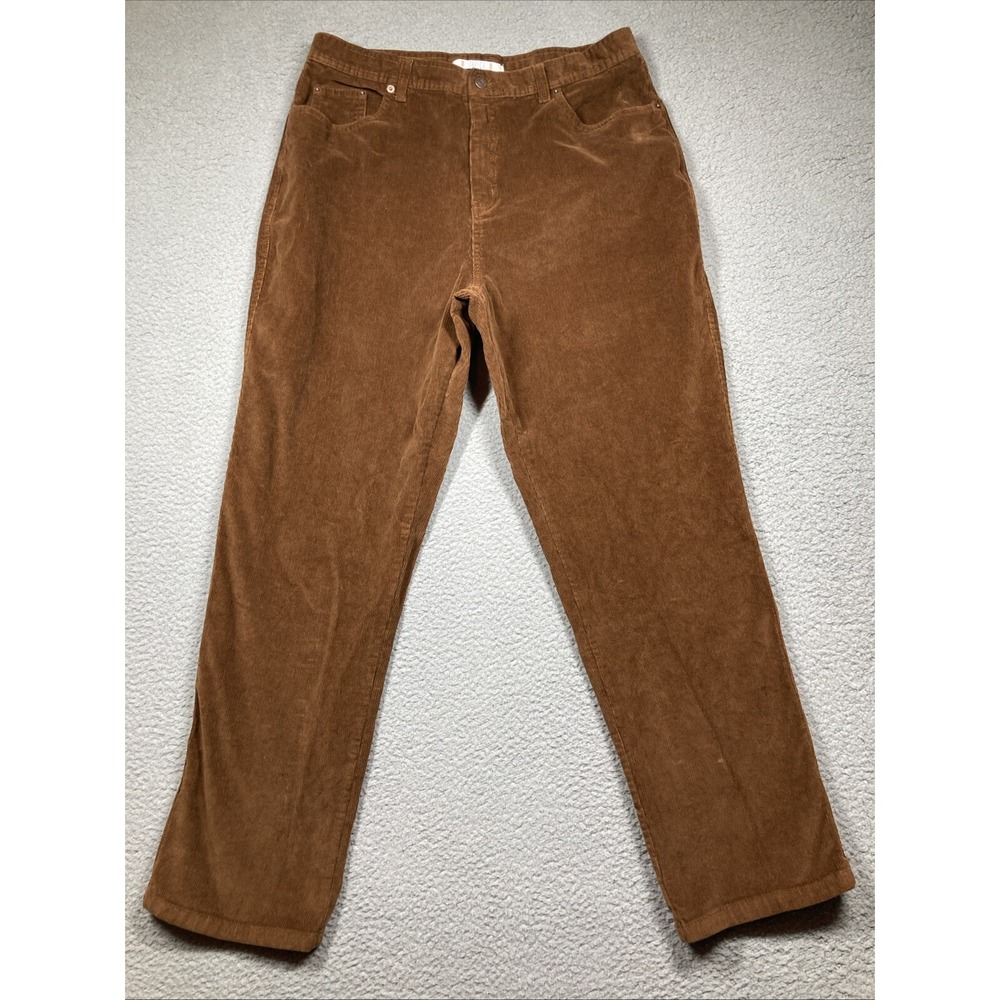Bill Blass Jeanswear Women's Brown‎ Corduroy Stretch Pants 16 Classic Heritage